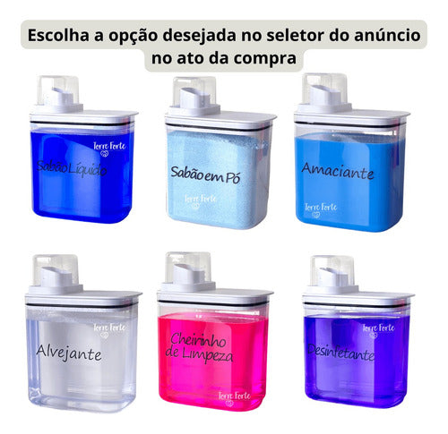 Pote Hermético Porta Sabão Em Pó Líquido Copo Medidor