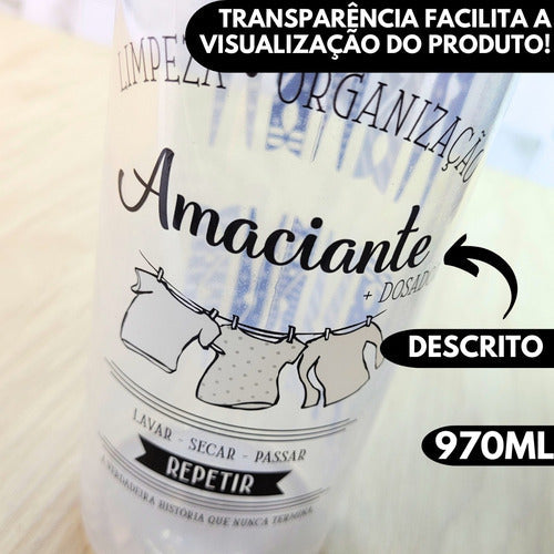 Kit Lavanderia 3pçs Porta Sabão Em Pó Amaciante E Alvejante