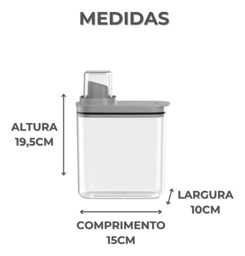 Kit 2 Dispenser Amaciante Sabão Líquido 1,5l Organizador Ou