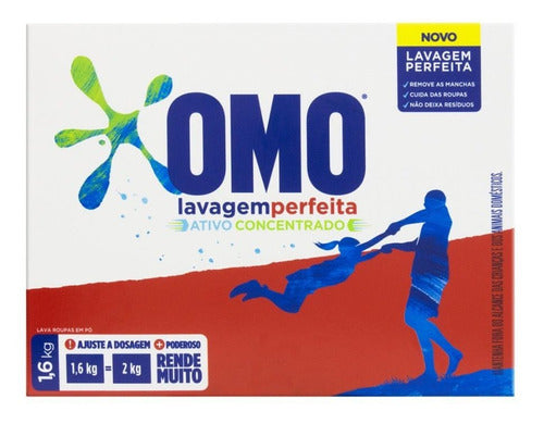 Sabão Em Pó Omo Lavagem Perfeita Caixa 1,6kg