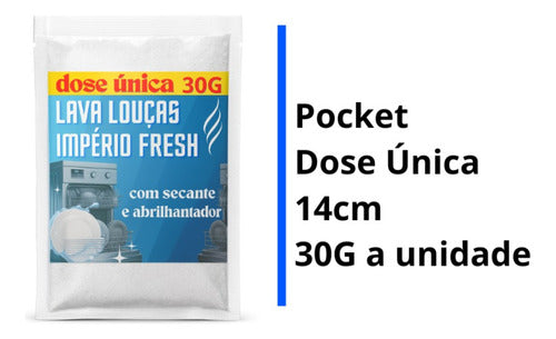1 Pct Detergente Pó 3 Em 1 - 30g Pocket Lar Fresh - Novidade