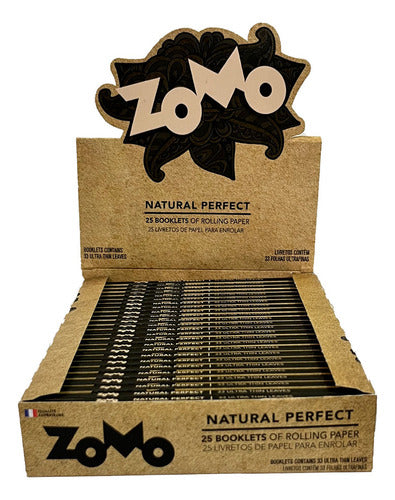 Caixa Seda Zomo Browm Marrom Grande Smoking King Size C/ 50