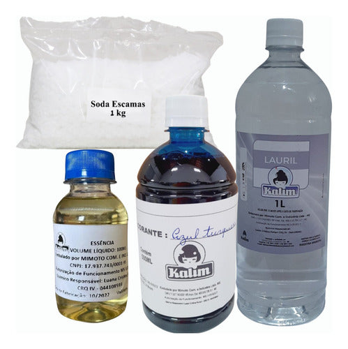 Materia Prima Fabricação Sabao Lauril Essencia Corante Soda