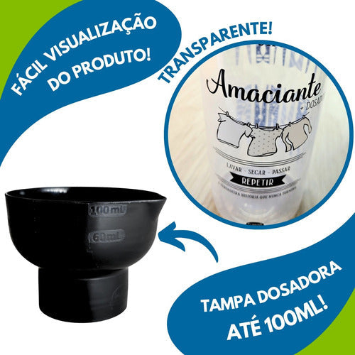 Kit 2pçs Lavanderia Porta Amaciante E Sabão Em Pó Até 2kg
