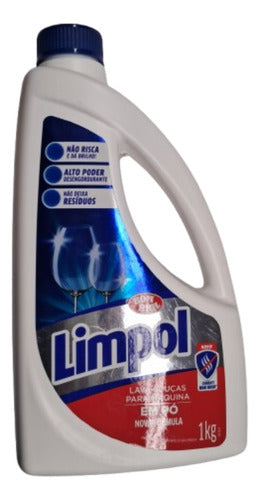 Limpol Lava Louças Em Pó 1kg +secante Abrilhantador 100 Ml