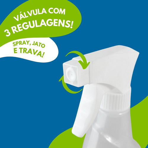 Kit Lavanderia 5p Porta Sabão Amaciante Alvejante Borrifador