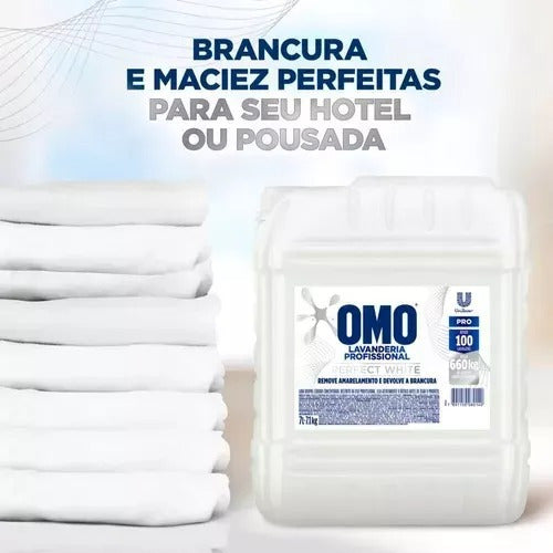 Sabão Omo Perfect White 7l + Amaciante Puro Cuidado 5l