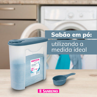 Porta Sabão Pó 1kg + Dosador+ Porta Sabão Liquido Detergente