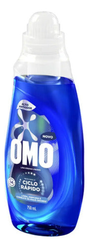 Kit C/ 2 Lava Roupas Líquido Omo Ciclo Rápido 750ml