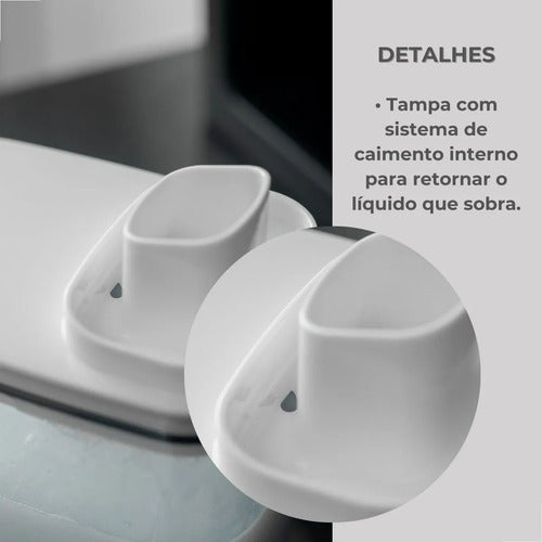 Dispenser C/ Tampa Medidora 2,3l Para Sabão Pó Liquido