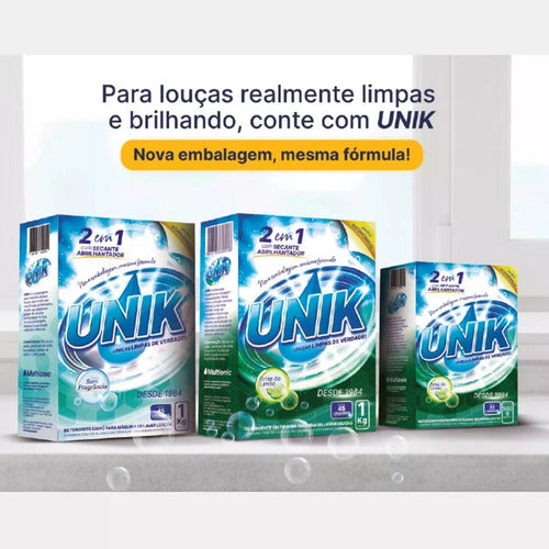 Sabão Unik Máquina Lava Louça 2em1 C/ Secante Abrilhantador