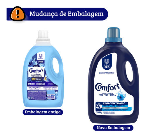 Lava Roupas Lavanderia Pro Omo 7l + Amaciante Comfort 5l