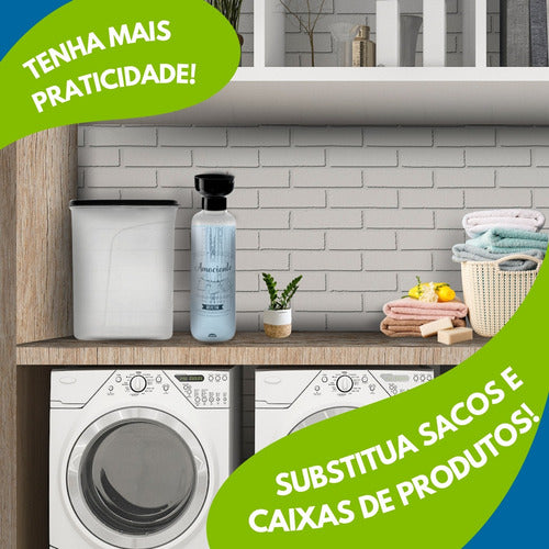 Kit 2pçs Lavanderia Porta Amaciante E Sabão Em Pó Até 2kg