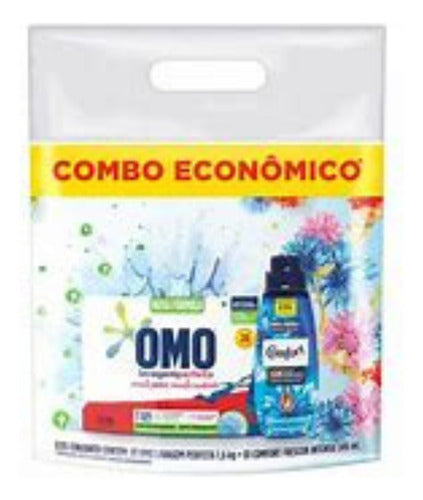 Kit Lava Roupas Pó Omo 1,6kg+amaciante Confort Intenso 500ml