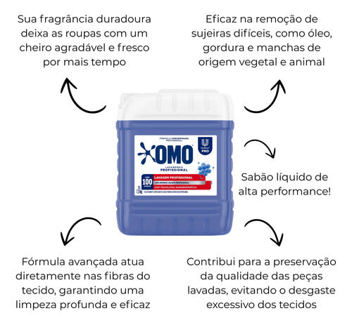 Sabão Lava Roupas Omo Lavagem Perfeita E Economica 7l