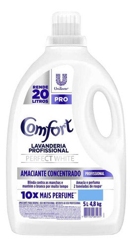 Kit Sabão Pó Omo 4kg Amaciante Comfort 5l Perfect White Prof