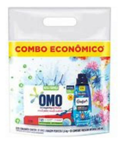 Kit Lava Roupas Pó Omo 1,6kg+amaciante Confort Intenso 500ml