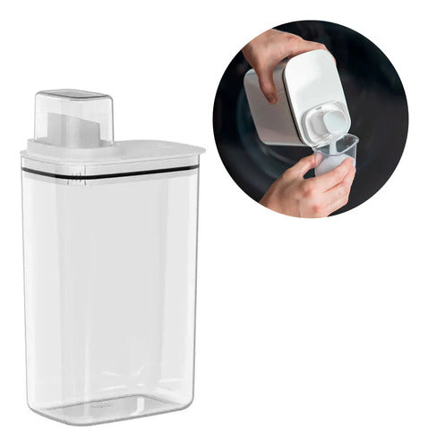 Dispenser C/ Tampa Medidora 2,3l Para Sabão Pó Liquido