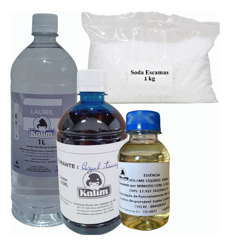 Materia Prima Fabricação Sabao Lauril Essencia Corante Soda