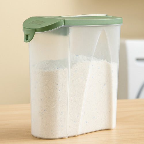 Dispenser Porta Sabão Pó Líquido Com Tampa Dosador 2,3l