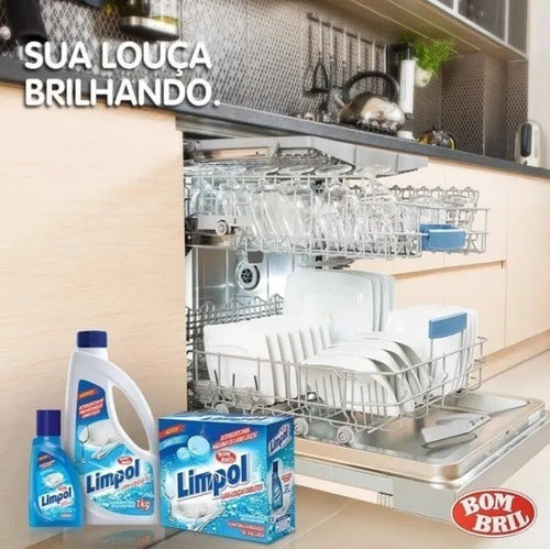2 Detergente Em Pó Máquina De Lavar Louças Limpol 1 Kg Cada