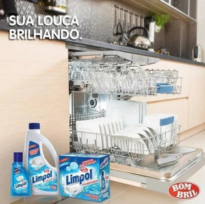 3 Detergente Em Pó Máquina De Lavar Louças Limpol 1 Kg Cada