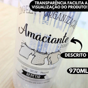 Kit Lavanderia 3pçs Porta Sabão Em Pó Amaciante E Alvejante