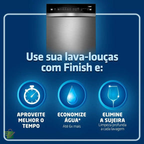 Kit Finish Lava Louças Sabão Em Pó E Secante Abrilhantador
