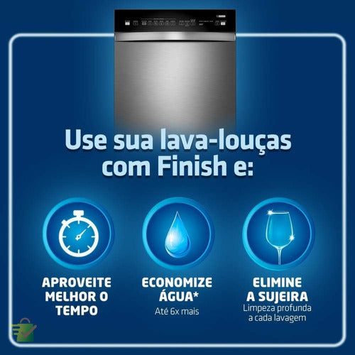 Kit Finish Lava Louças Sabão Em Pó E Secante Abrilhantador