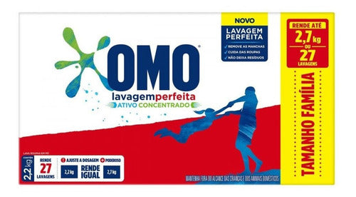 Lava Roupas Em Pó Omo Lavagem Perfeita Caixa 2,2kg