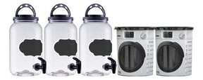 5 Dispenser Amaciante E Sabão Em Pó Liquido 3,6l Lousa Cores