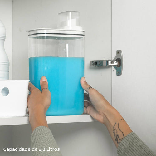 Porta Sabão Líquido E Em Pó Com Dosador Amaciante Alvejante