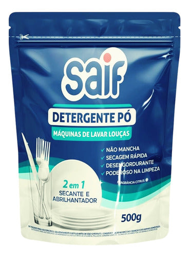 Detergente Em Pó Máquina De Lavar Louças Sabão 500g Secante