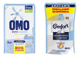 Refil Lava Roupa Omo + Amaciante Comfort Puro Cuidado 900ml