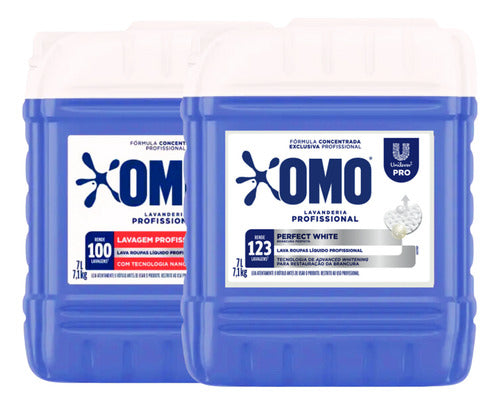Lava Roupas Perfect White Omo 7l + Lava Roupas Pro Omo 7l
