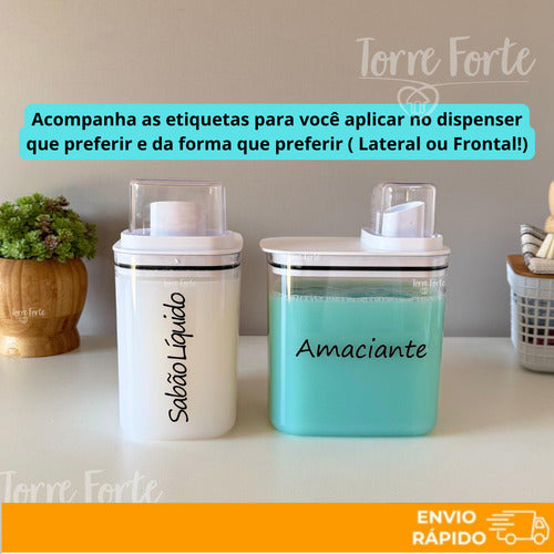 Pote Hermético Porta Sabão Em Pó Líquido Copo Medidor