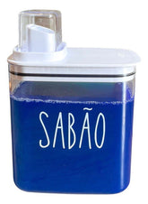 Dispenser Sabão Em Pó Ou Líquido Lavanderia 1,5l Tampa