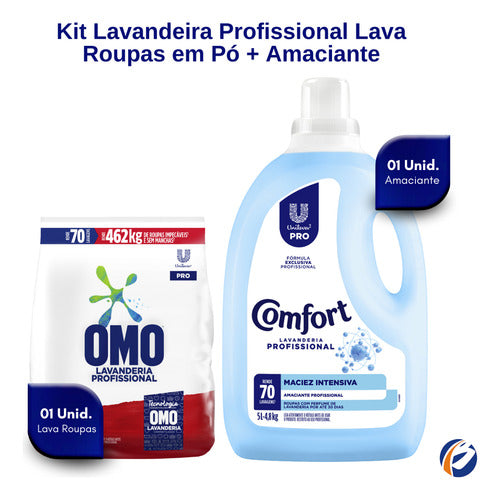 Lava Roupas Omo 5,6kg + Amaciante 5l Comfort