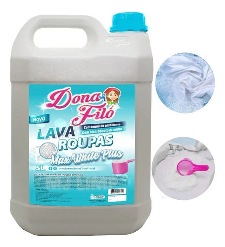 Lava Roupas Liquido Com Bicarbonato Toque Amaciante Plus 5l