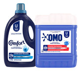 Lava Roupas Lavanderia Pro Omo 7l + Amaciante Comfort 5l