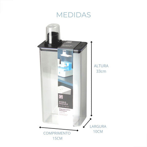 Kit Lavanderia Sabão Em Pó Liquido Amaciante 2,6l Fly 2uni.