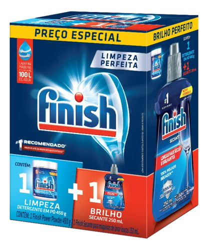 Kit Finish 450g Detergente Pó + 250ml Secante Lava Louças
