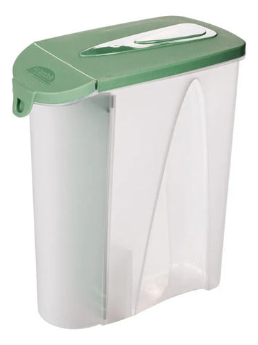 Dispenser Porta Sabão Pó Líquido Com Tampa Dosador 2,3l
