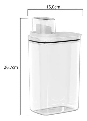 Dispenser C/ Tampa Medidora 2,3l Para Sabão Pó Liquido