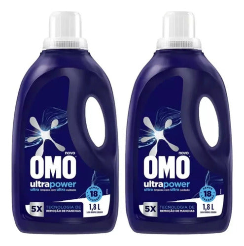 Sabão Líquido Omo Ultra Power Máquina Frontal 1.08l Kit 2und