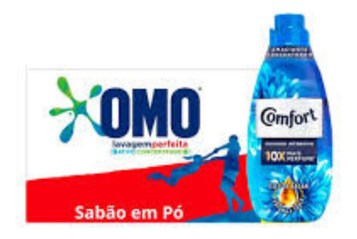 Kit Lava Roupas Pó Omo 1,6kg+amaciante Confort Intenso 500ml