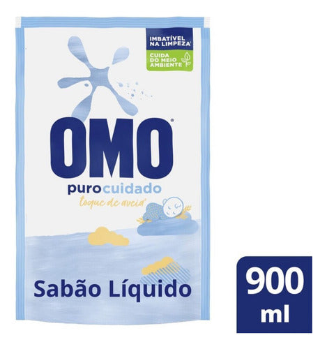 Refil Lava Roupa Omo + Amaciante Comfort Puro Cuidado 900ml