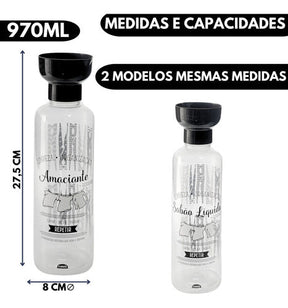 Kit Lavanderia 4 Porta Sabão Líquido/pó Amaciante Borrifador
