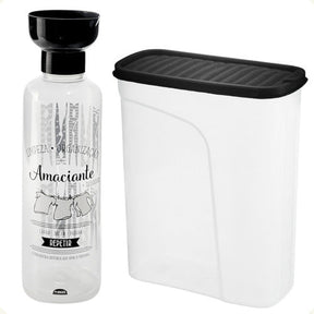 Kit 2pçs Lavanderia Porta Amaciante E Sabão Em Pó Até 2kg