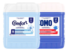 Lava Roupas Lavanderia Pro Omo 7l + Amaciante Comfort 7l